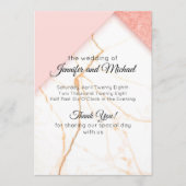 Moderne roze en goudmarmer programmakaart (Voorkant)