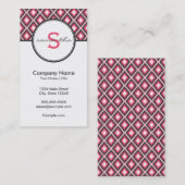 Moderne roze en grijs visitekaartje (Voorkant / Achterkant)