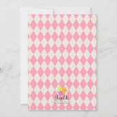 Moderne roze en grijze Baby shower Girl Berry Swee Kaart (Achterkant)
