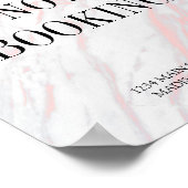 Moderne roze en grijze marmer Business Poster (Hoek)