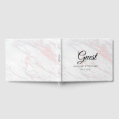 Moderne roze en grijze marmer gastenboek (Volledig)