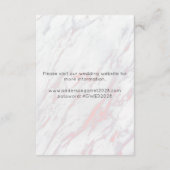 Moderne roze en grijze marmer informatiekaartje (Achterkant)