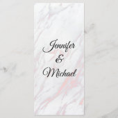 Moderne roze en grijze marmer menu (Achterkant)