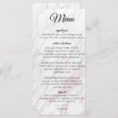 Moderne roze en grijze marmer menu (Voorkant / Achterkant)