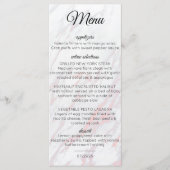 Moderne roze en grijze marmer menu (Voorkant)