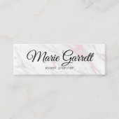 Moderne roze en grijze marmer mini visitekaartje (Voorkant)