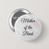 Moderne Roze en Grijze Marmer Moeder van de Bride Ronde Button 5,7 Cm (Voorkant /achterkant)