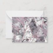 Moderne roze en grijze marmer op maat notitiekaartje (Achterkant)
