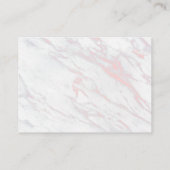 Moderne roze en grijze marmer plaatskaartje (Achterkant)