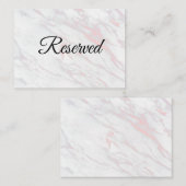 Moderne roze en grijze marmer plaatskaartje (Voorkant / Achterkant)