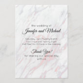 Moderne roze en grijze marmer programmakaart (Voorkant)