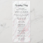 Moderne roze en grijze marmer programmakaart (Achterkant)