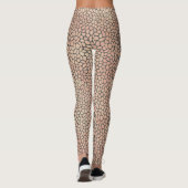 Moderne Roze en Grijze Mozaïek Dierenprint Leggings (Achterkant)