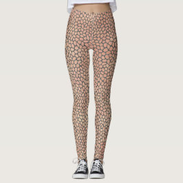 Moderne Roze en Grijze Mozaïek Dierenprint Leggings