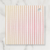 Moderne Roze en Grijze Olifant Monogram Custom Bedankjes Labels (Achterkant)