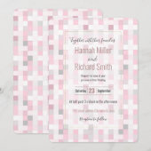 Moderne roze en grijze vierkantjes gecheckt patroo (Voorkant / Achterkant)