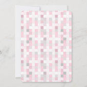 Moderne roze en grijze vierkantjes gecheckt patroo (Achterkant)