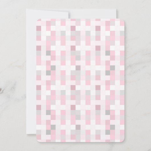 Moderne roze en grijze vierkantjes gecheckt patroo (Achterkant)