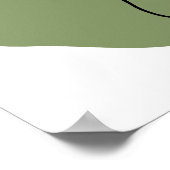 Moderne roze en groene Abstracte Roos line art Pos Poster (Hoek)