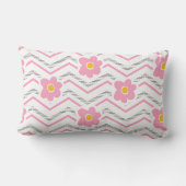 Moderne Roze en Groene Kinderkamerpatroon Kussen (Achterkant)