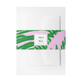 Moderne roze en groene palmbomen uitnodigingen wikkel (Voorkant Voorbeeld)