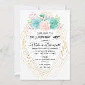 Moderne roze en groene Waterverf Kaart (Voorkant)