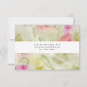 Moderne roze en groene Waterverf RSVP (Achterkant)