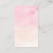 Moderne roze en kleurenroze instructies visitekaartje (Achterkant)