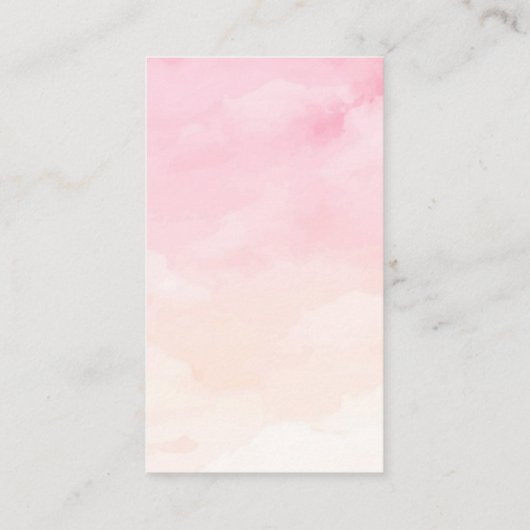 Moderne roze en kleurenroze instructies visitekaartje (Achterkant)