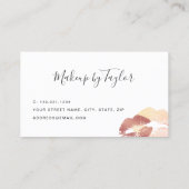 Moderne roze en koper roos gouden lippen make-up k visitekaartje (Achterkant)