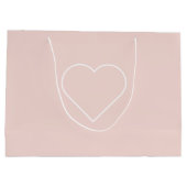 Moderne, roze en minimalistisch hart - liefdadig c groot cadeauzakje (Achterkant)