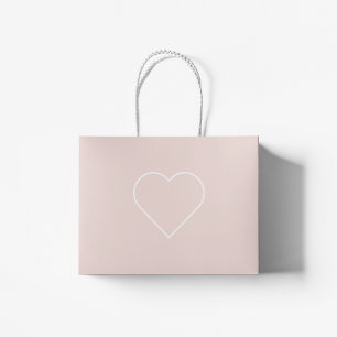 Moderne, roze en minimalistisch hart - liefdadig c groot cadeauzakje