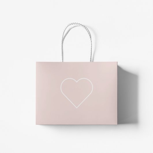 Moderne, roze en minimalistisch hart - liefdadig c groot cadeauzakje