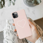 Moderne, roze en minimalistisch hart - liefdadig c iPhone hoesje