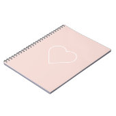 Moderne, roze en minimalistisch hart - liefdadig c notitieboek (Linkerzijde)