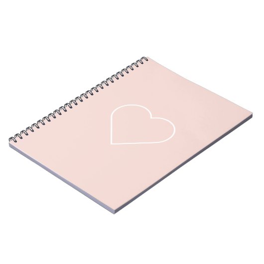 Moderne, roze en minimalistisch hart - liefdadig c notitieboek (Linkerzijde)