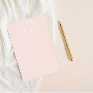 Moderne, roze en minimalistisch hart - liefdadig c post-it® notes