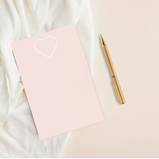 Moderne, roze en minimalistisch hart - liefdadig c post-it® notes