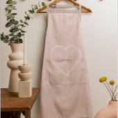 Moderne, roze en minimalistisch hart - liefdadig c schort