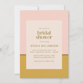 Moderne Roze en mosterdgeel Vrijgezellenfeest Kaart (Voorkant)