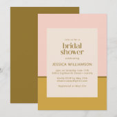 Moderne Roze en mosterdgeel Vrijgezellenfeest Kaart (Voorkant / Achterkant)