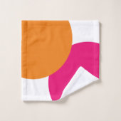 Moderne roze en Oranje Abstract Bad Handdoek (Wasdoekje)