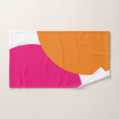 Moderne roze en Oranje Abstract Bad Handdoek (Handdoek)