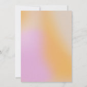 Moderne roze en Oranje Abstracte kunstbruiloft Kaart (Achterkant)