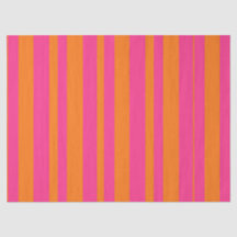 Moderne roze en oranje brede cabana streep