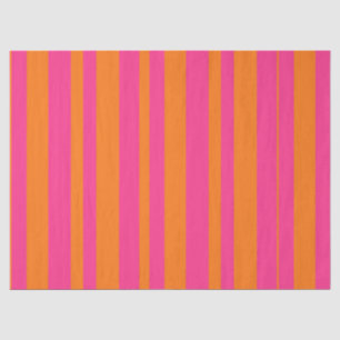 Moderne roze en oranje brede cabana streep tissuepapier