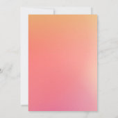 Moderne roze en Oranje gradiënt gradiënt Partij Kaart (Achterkant)