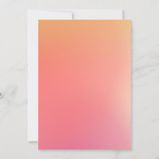 Moderne roze en Oranje gradiënt gradiënt Partij Kaart (Achterkant)