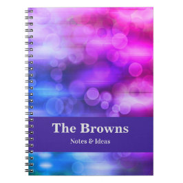 Moderne roze en Paarse cirkels Abstract ontwerp Notitieboek