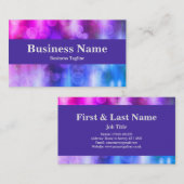 Moderne roze en Paarse cirkels Abstract ontwerp Visitekaartje (Voorkant / Achterkant)